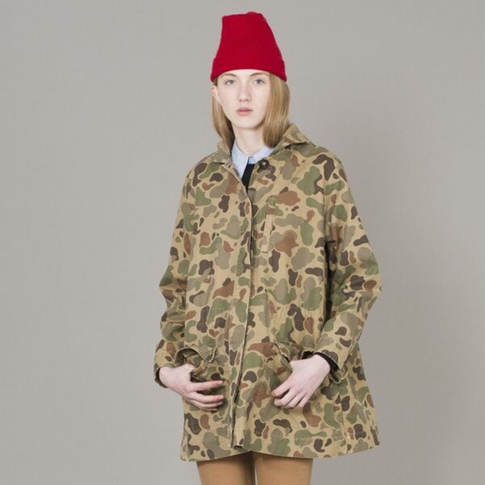 Wood Wood Camo Kate Jacket Small Hooded Light